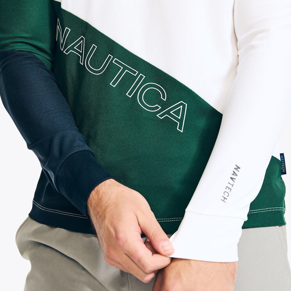 Navtech Colorblock Long-Sleeve T-Shirt,Bright White,large