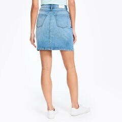 NAUTICA JEANS CO. TRUE FLEX SOFT DENIM SKIRT,Navy,large