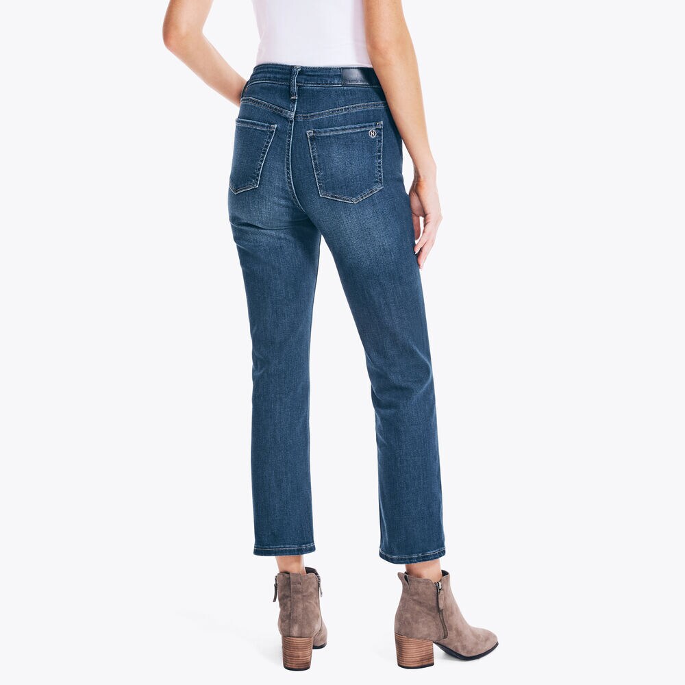 NAUTICA JEANS CO. TRUE SOFT HIGH-RISE STRAIGHT DENIM,Nautical Multi,large