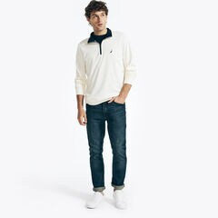 QUARTER-ZIP SWEATSHIRT,Sail Cream,large