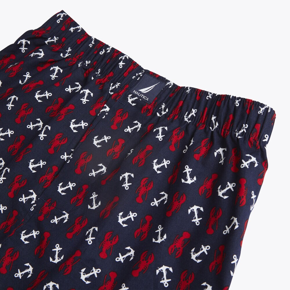 LOBSTER PRINT COTTON BOXER,Light Tide Water Wash,large