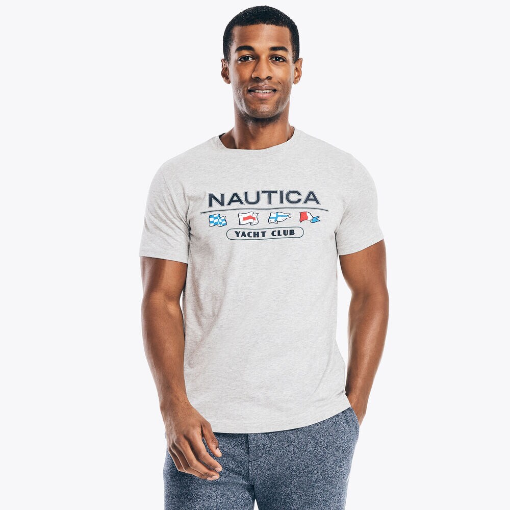 YACHT CLUB GRAPHIC T-SHIRT,Grey Heather,large