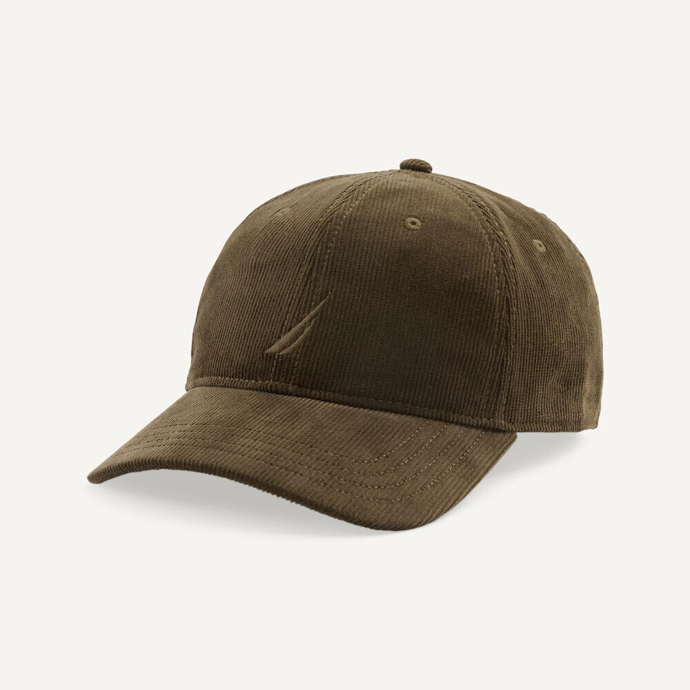 Corduroy Cap,Olive,large