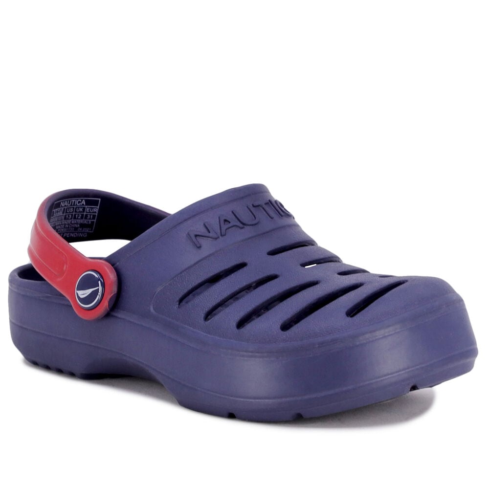 Embossed Striped Logo Slide Sandal,Oyster Bay Blue,large