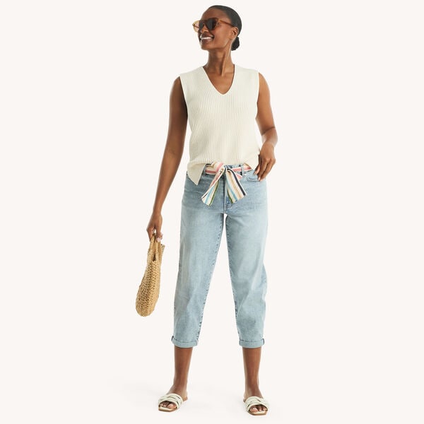 Belted High-Rise Jean