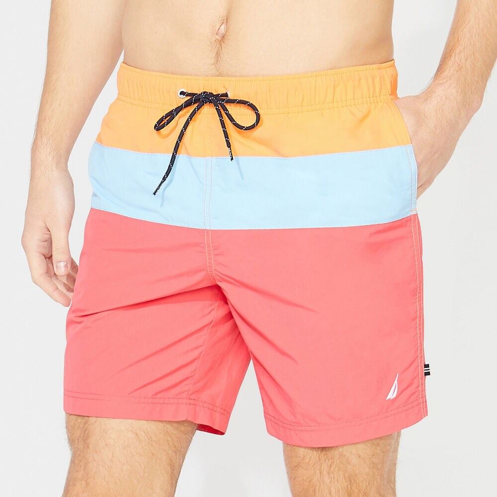 8" COLORBLOCK QUICK-DRY SWIM,Orange,large