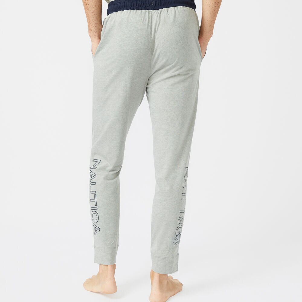 CLASSIC FIT GRAPHIC HERITAGE SLEEP JOGGERS,Grey Heather,large
