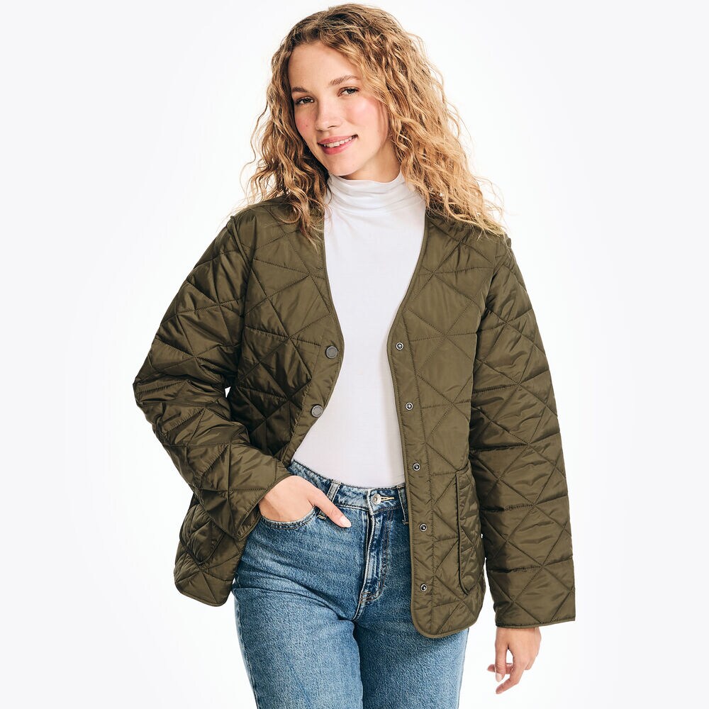 Quilted Jacket,Spearmint,large