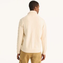 Cable-Knit Cardigan,Oatmeal Heather,large