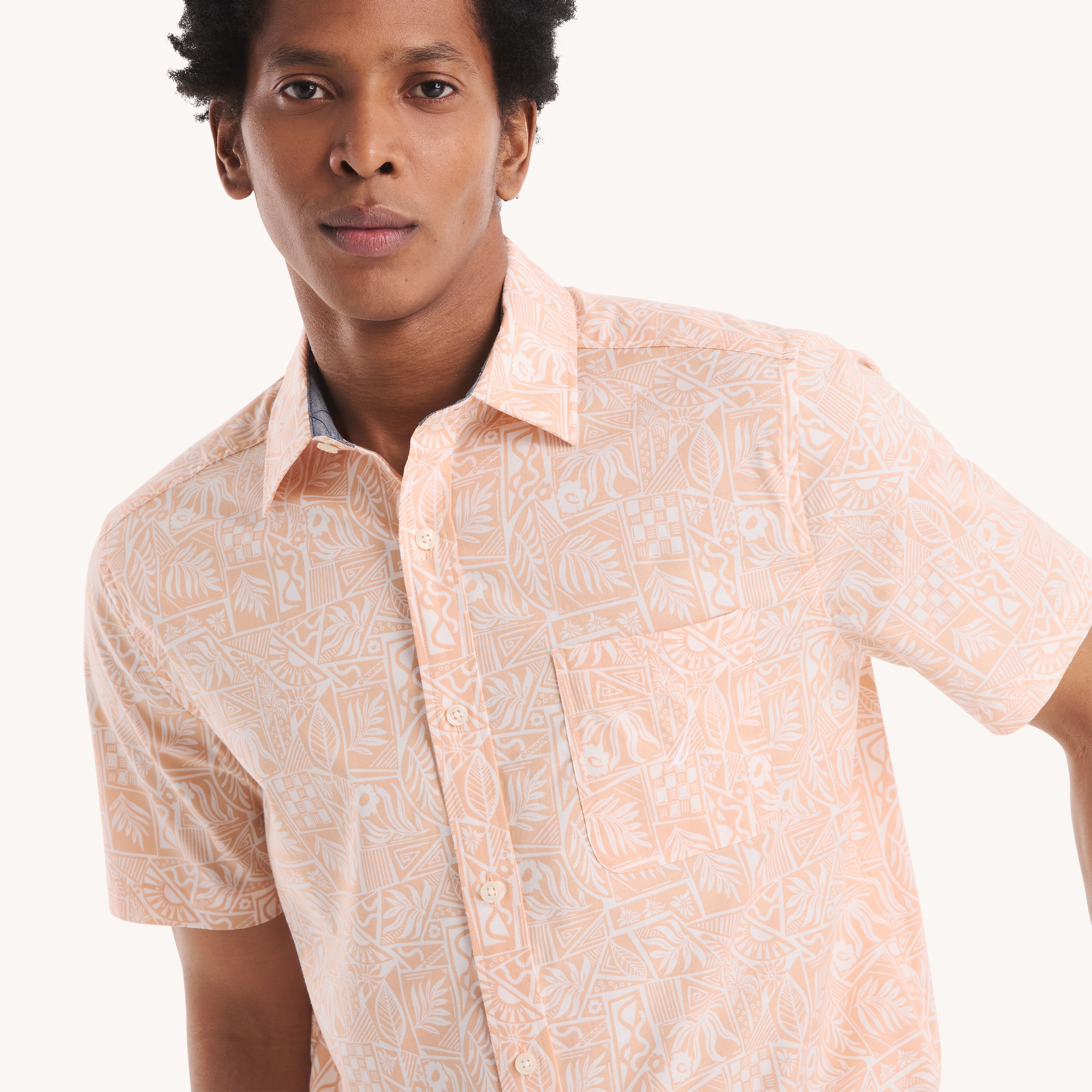 Printed Oxford Short-Sleeve Shirt | Nautica