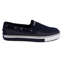 Doubloon Boat Shoe in Navy Stripe,Navy,large