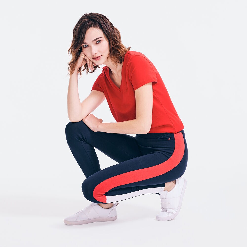 COLORBLOCK SIDE-PANEL LEGGING,Stellar Blue Heather,large