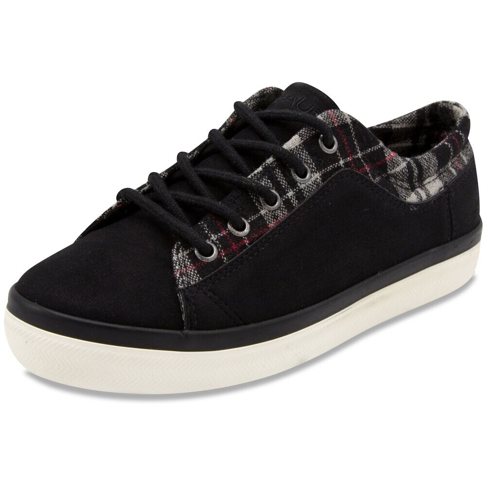 Leeboard Plaid Sneakers,Black,large