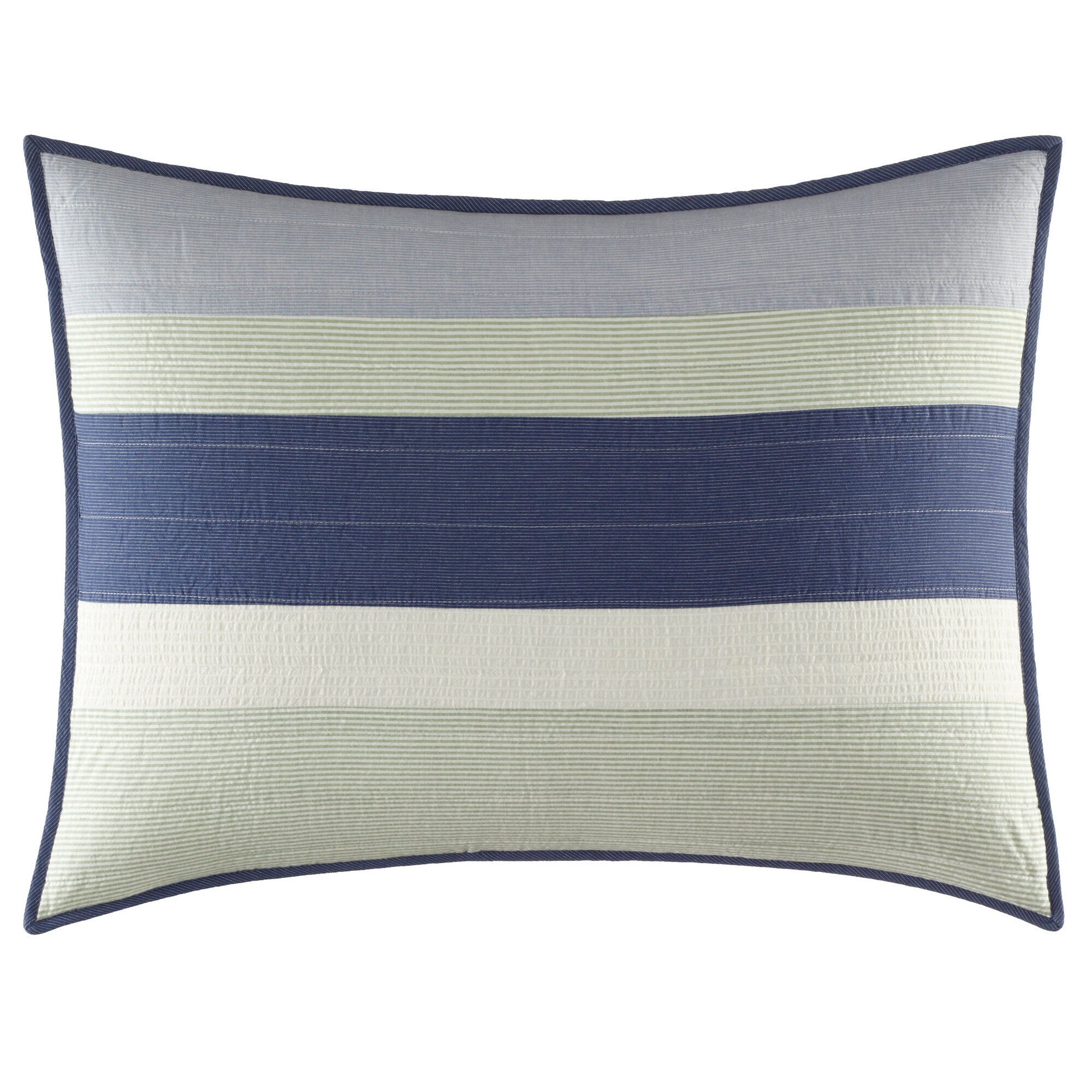 Terry Cove Green Quilted Sham,Verdant Green,large