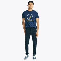 SUSTAINABLY CRAFTED FLAG GRAPHIC T-SHIRT,Deep Dive Wash,large