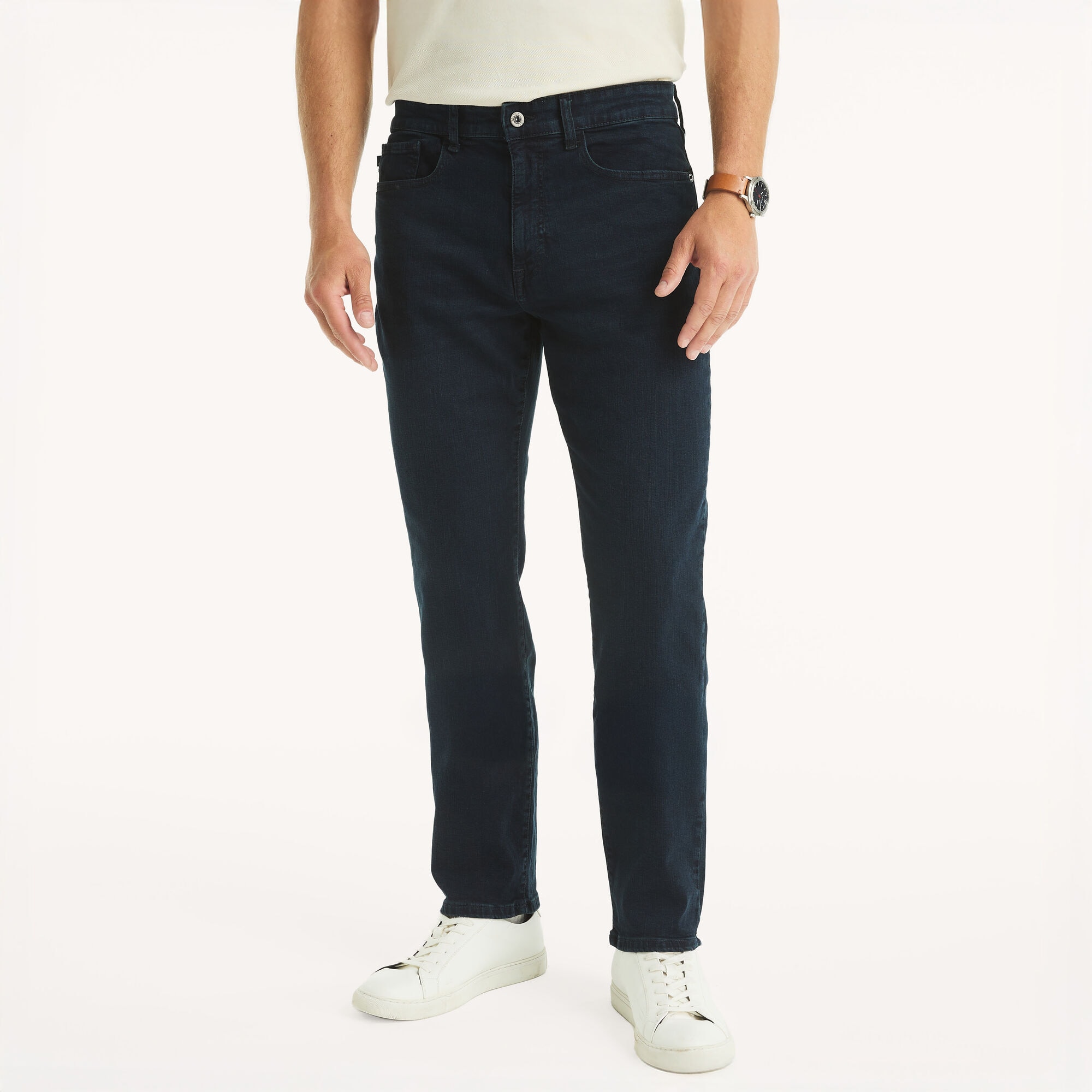 Vintage Straight Stretch Denim,New Black,large