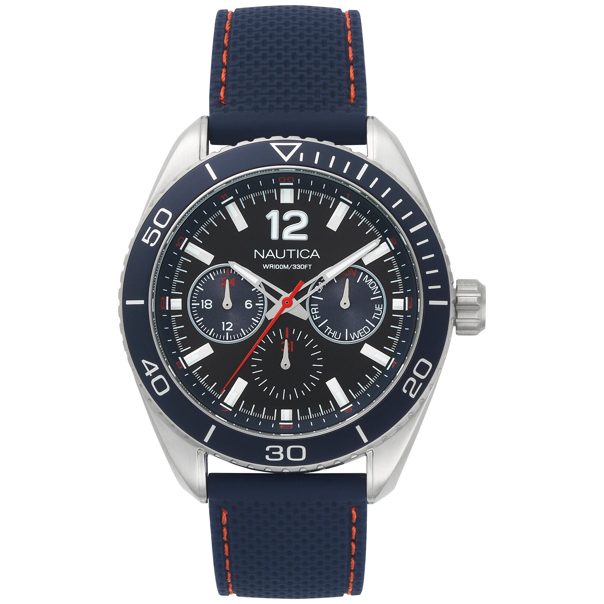 Key Biscayne 3-Hand Watch - Navy ,Multi,large