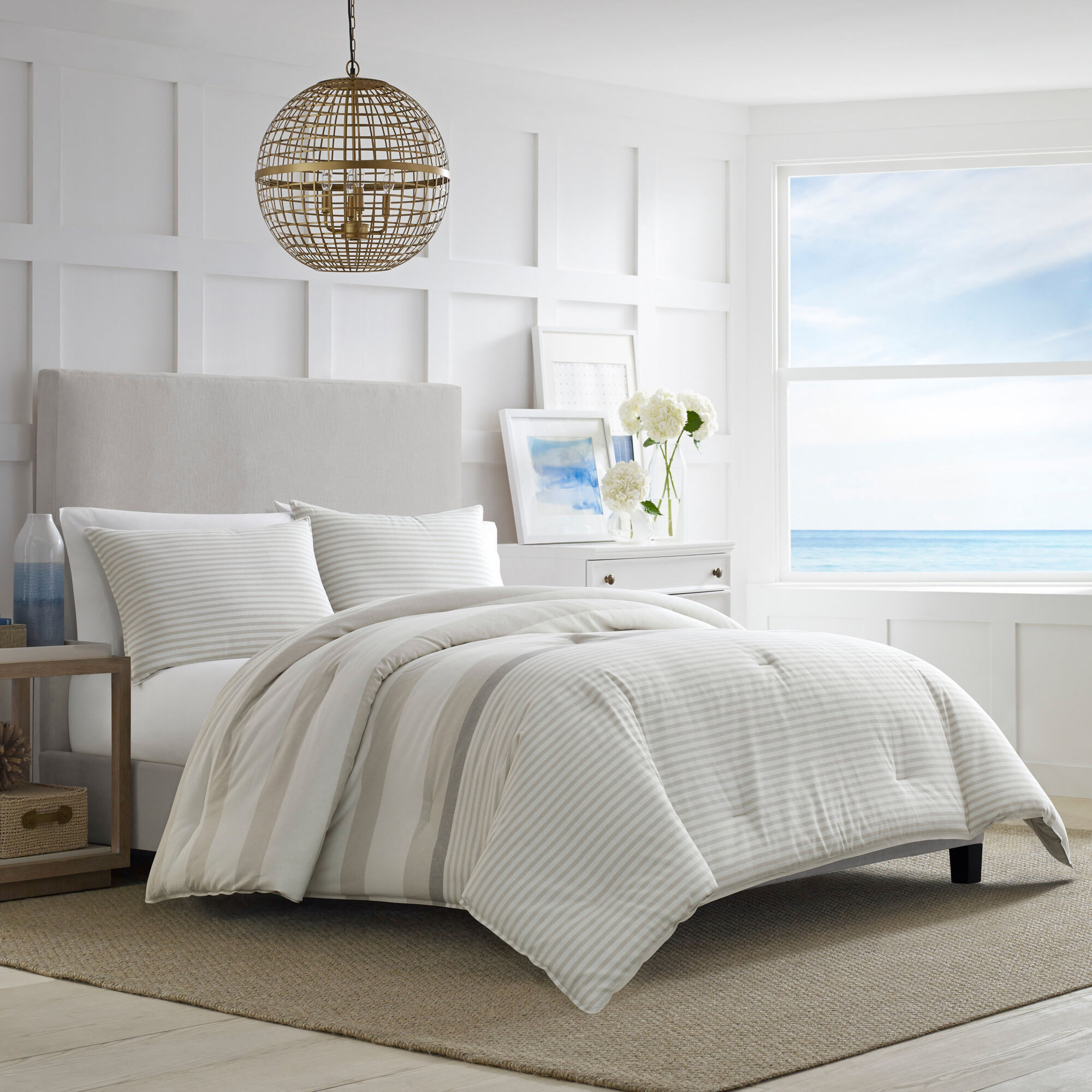 SAYBROOK FULL/QUEEN COMFORTER AND SHAM SET,Tan,large