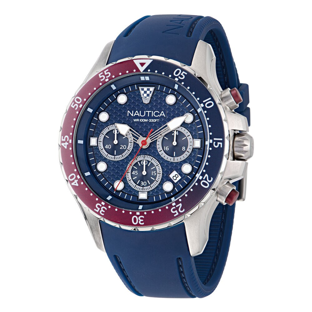 NST Stainless Steel And Silicone Watch Box Set,Moorings Grey Heather,large