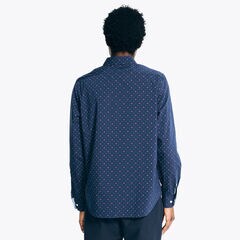 Navtech Trim Fit Printed Shirt,Peacoat,large