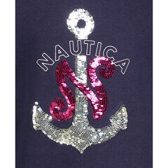 GIRLS' SEQUIN SWEATSHIRT DRESS (8-16),Navy,large
