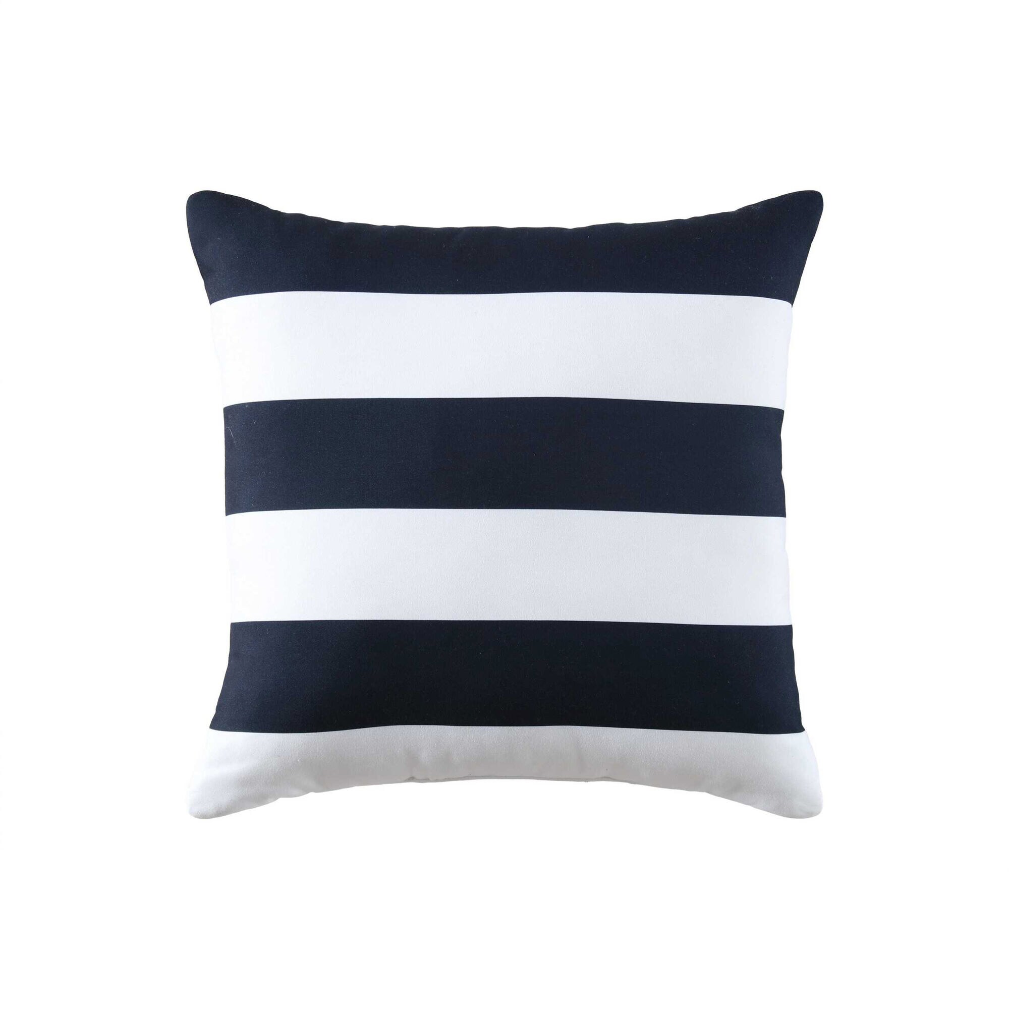 Striped Decorative Pillow,Riviera Blue,large