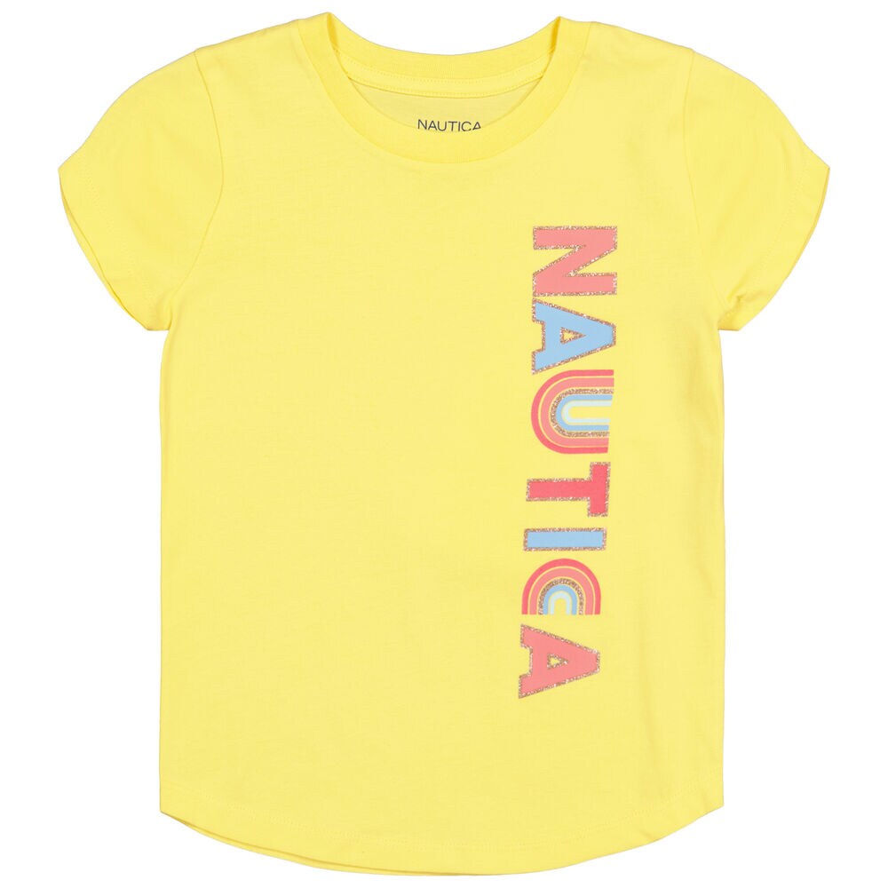 GIRLS' NAUTICA RAINBOW T-SHIRT (7-16),Lemonade,large