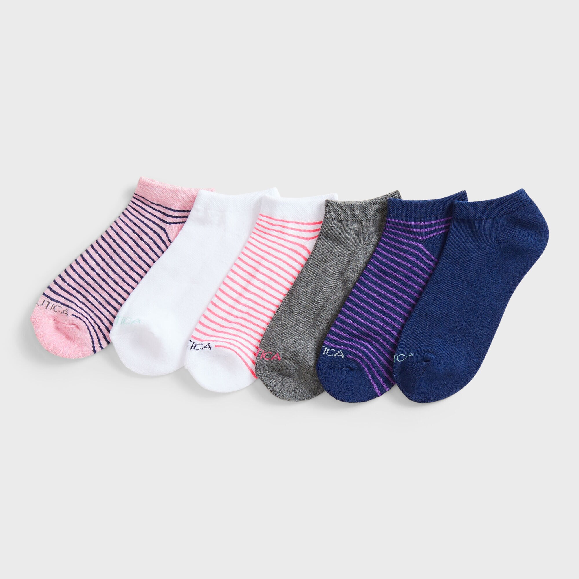 ATHLETIC LOW CUT SOCKS, 6-PACK,Multi,large