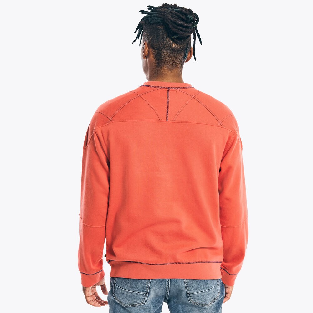 NAUTICA JEANS CO. CREWNECK SWEATSHIRT,Sailor Red,large