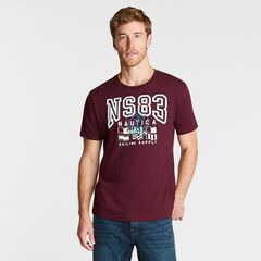 NS83 SAILING GRAPHIC T-SHIRT,Royal Burgundy,large