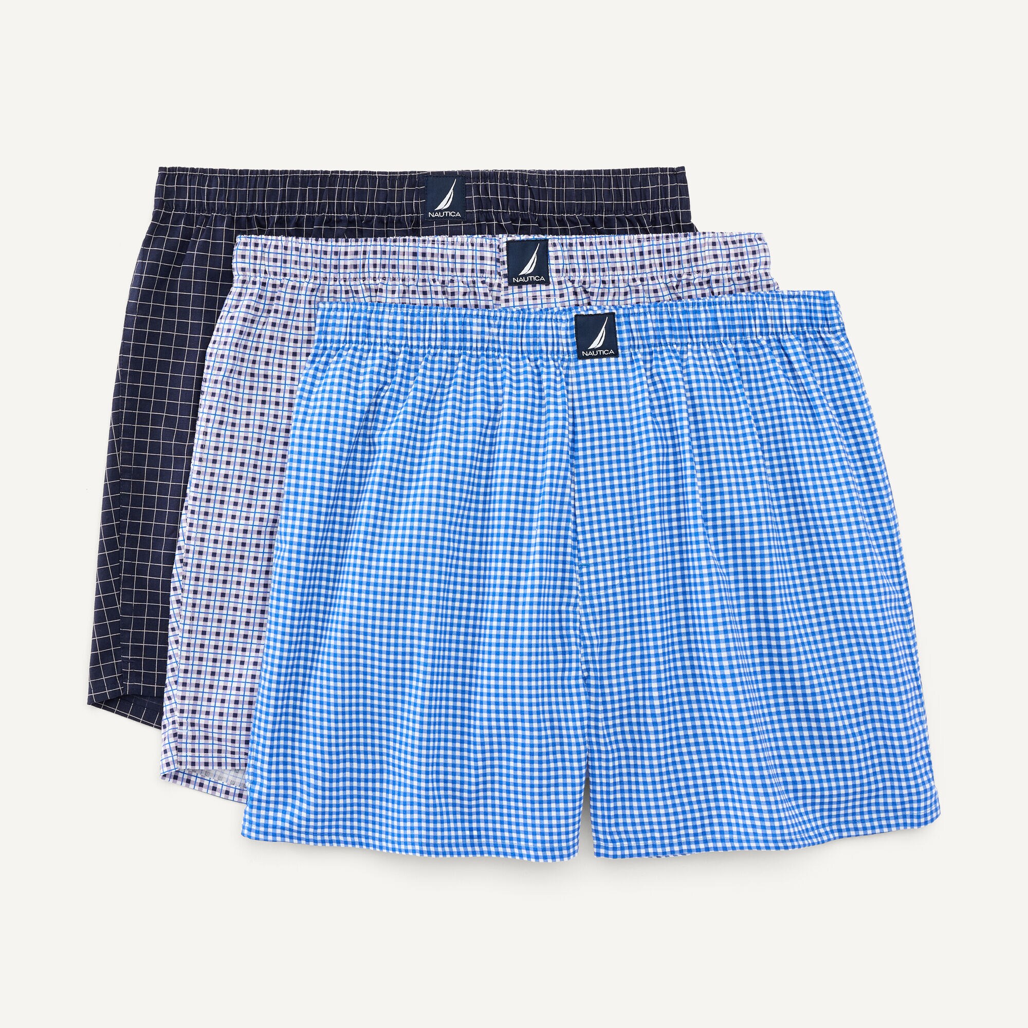 Woven Boxers, 3-Pack,Edgewater,large