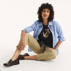 Crystal Anchor Graphic T-Shirt,Stellar Blue Heather,large
