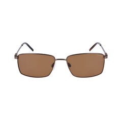 ANCHOR RECTANGLE SUNGLASSES,Dark Brown,large