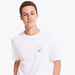 NAUTICA X URBAN NECESSITIES LOGO T-SHIRT,Bright White,large
