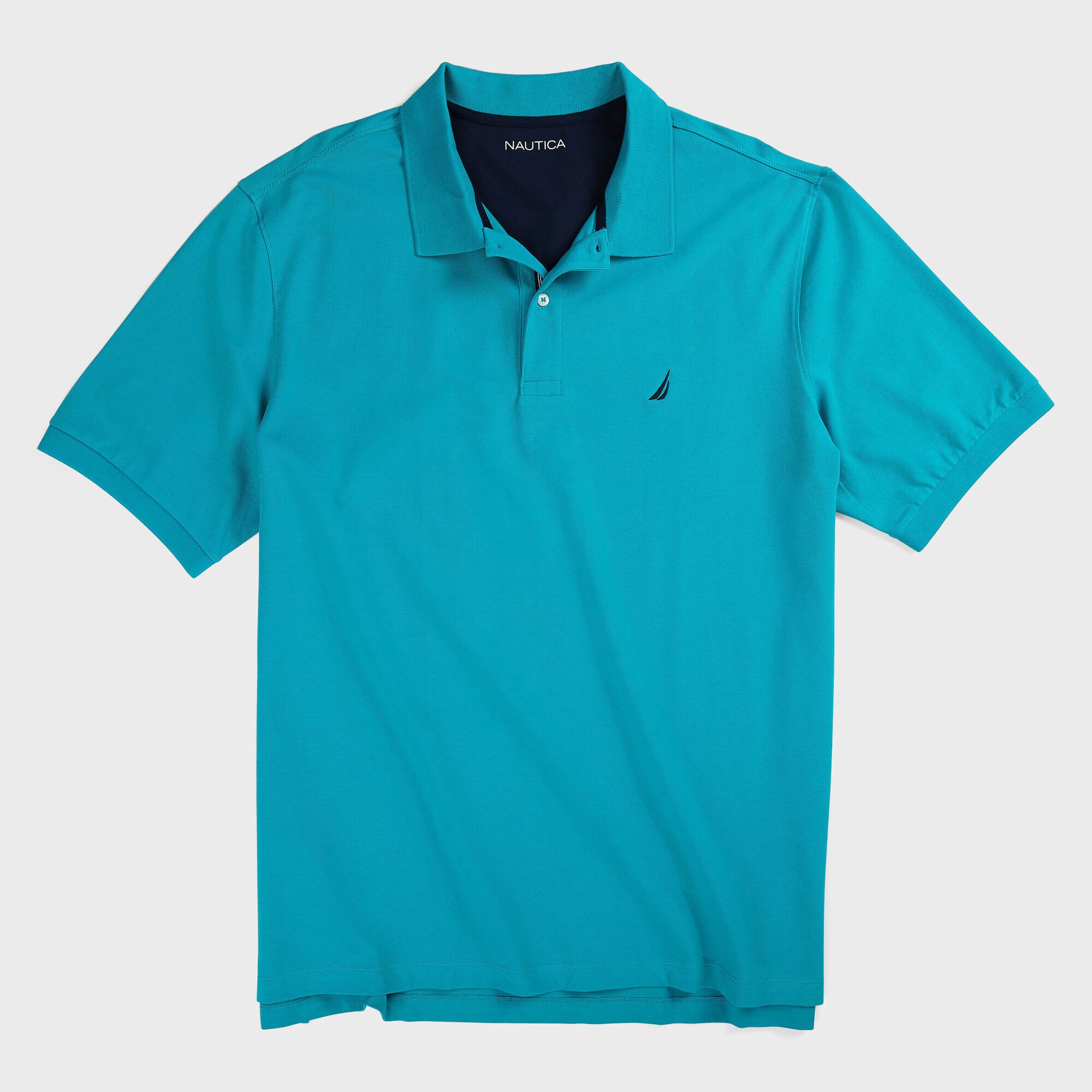 BIG & TALL STRETCH MESH POLO,Gulf Coast Teal,large