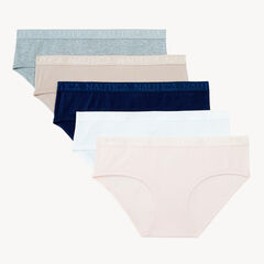 Stretch-Cotton Hipster Brief, 5-Pack,Dark Brown Heather,large