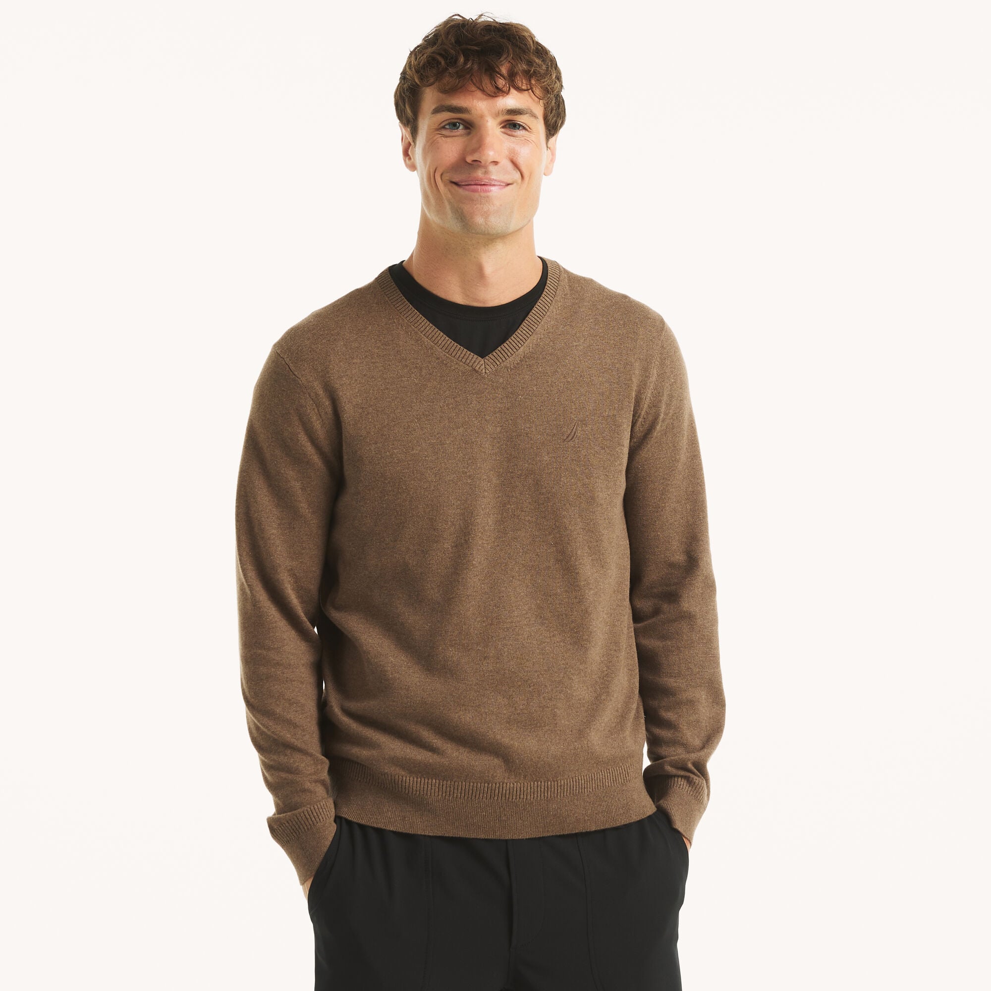 Navtech V-Neck Sweater,Espresso,large