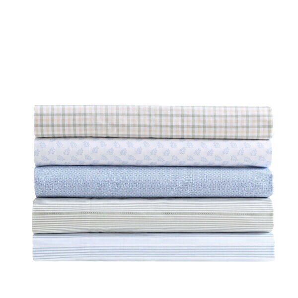 Geo Floral Blue Twin XL Sheet Set