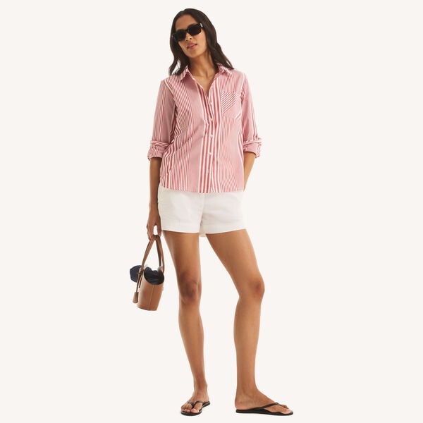 Striped Button-Up Shirt