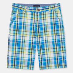 LITTLE BOYS' JORDYN PLAID SHORTS (4-7),Kelly Green,large