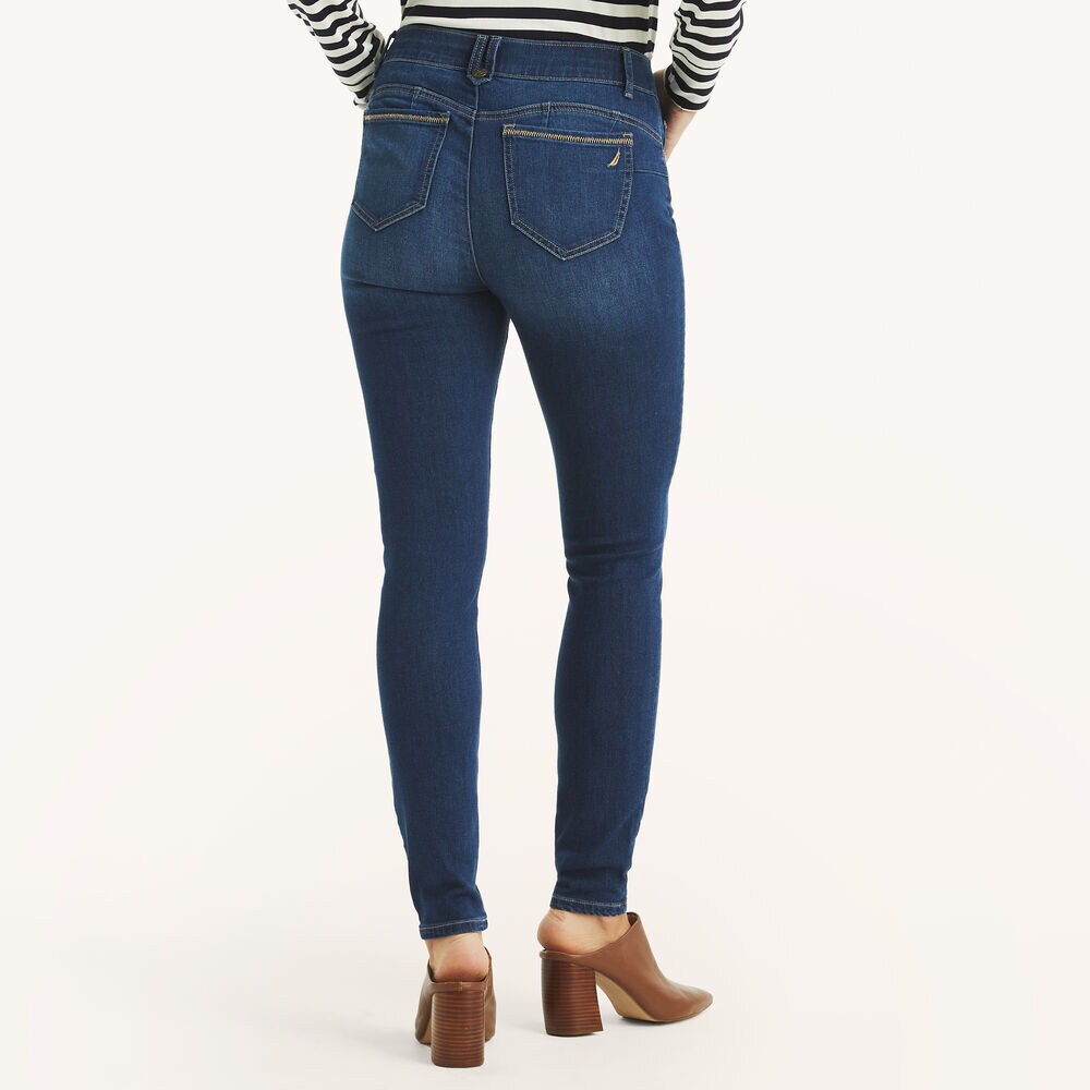 Mid-Rise Skinny Denim,Tugboat Blue,large