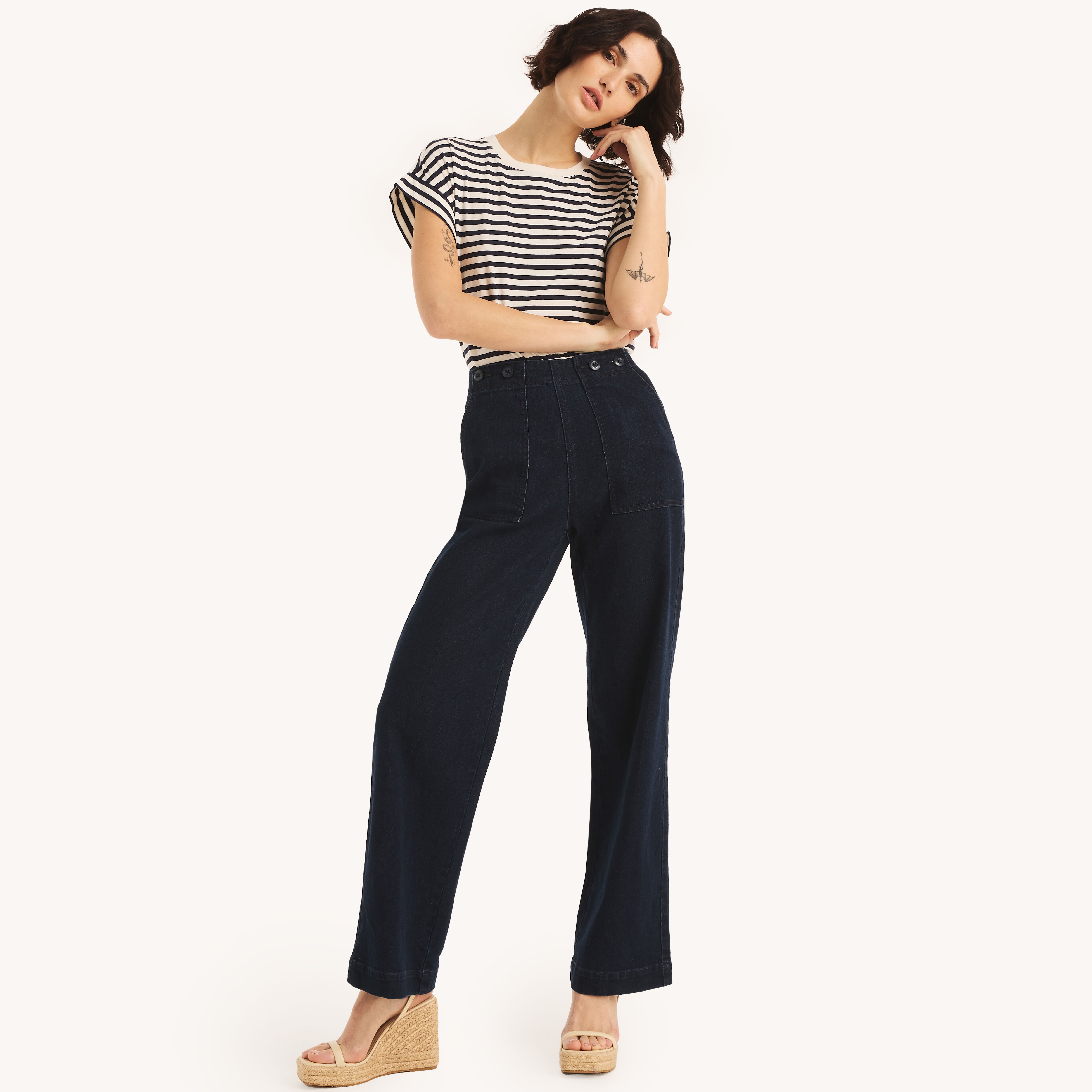 True Flex High-Rise Sailor Denim | Nautica