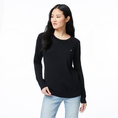 CLASSIC FIT CREW NECK SWEATER,True Black,large