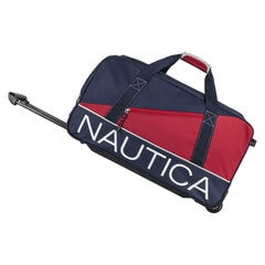 Newton Creek 22" Wheeled Duffel Bag in Navy/Red,Navy,large