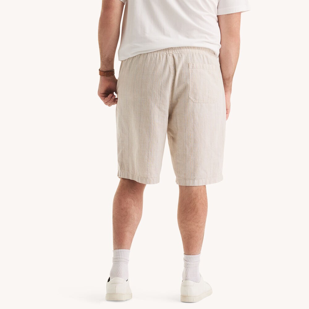 Big & Tall Striped Textured Pull-On Short,Safari,large