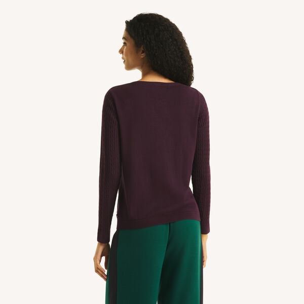 Cable Boatneck Sweater