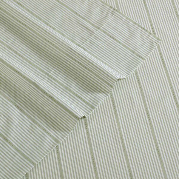 Ellipse Stripe Green Queen Sheet Set
