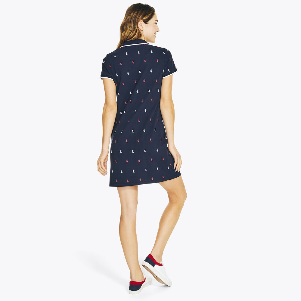 SPINNAKER POLO DRESS,Stellar Blue Heather,large
