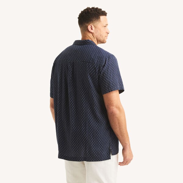 Big & Tall Dobby Short-Sleeve Camp Shirt