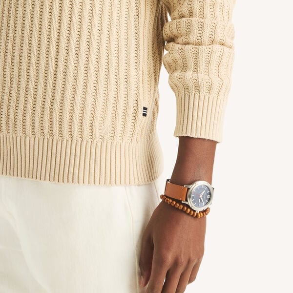 Textured Crewneck Sweater